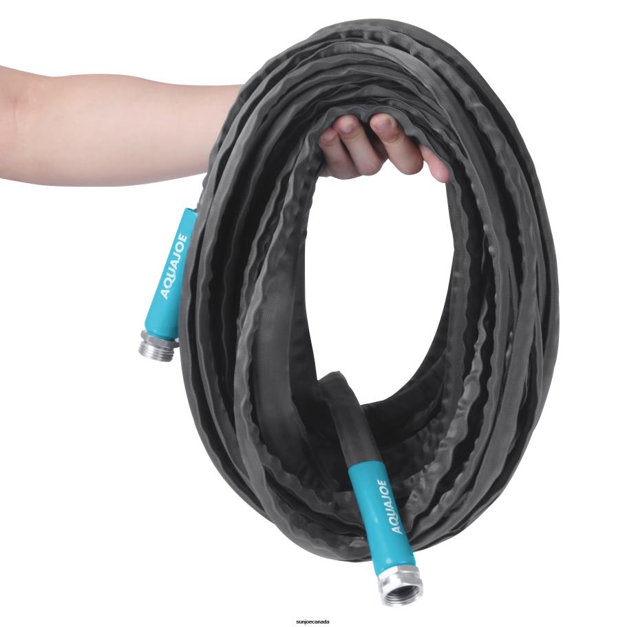 Tools | Sun Joe Aqua Joe AJFJH100-PRO Ultra Flexible Kink Free Fiberjacket Garden Hose | 100-Foot | Metal Fittings X862F846