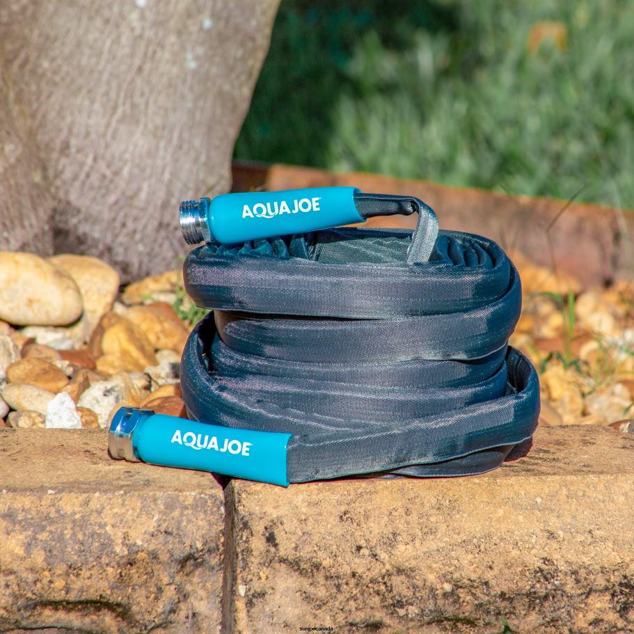 Tools | Sun Joe Aqua Joe AJFJH100-PRO Ultra Flexible Kink Free Fiberjacket Garden Hose | 100-Foot | Metal Fittings X862F846