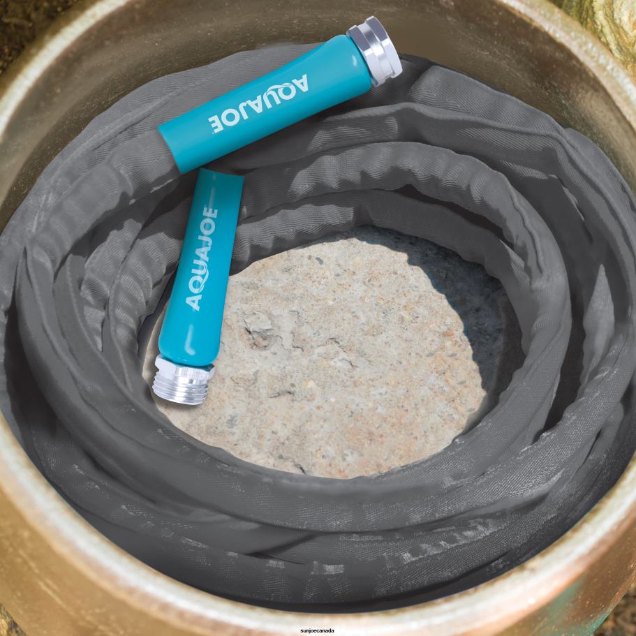 Tools | Sun Joe Aqua Joe AJFJH100-PRO Ultra Flexible Kink Free Fiberjacket Garden Hose | 100-Foot | Metal Fittings X862F846