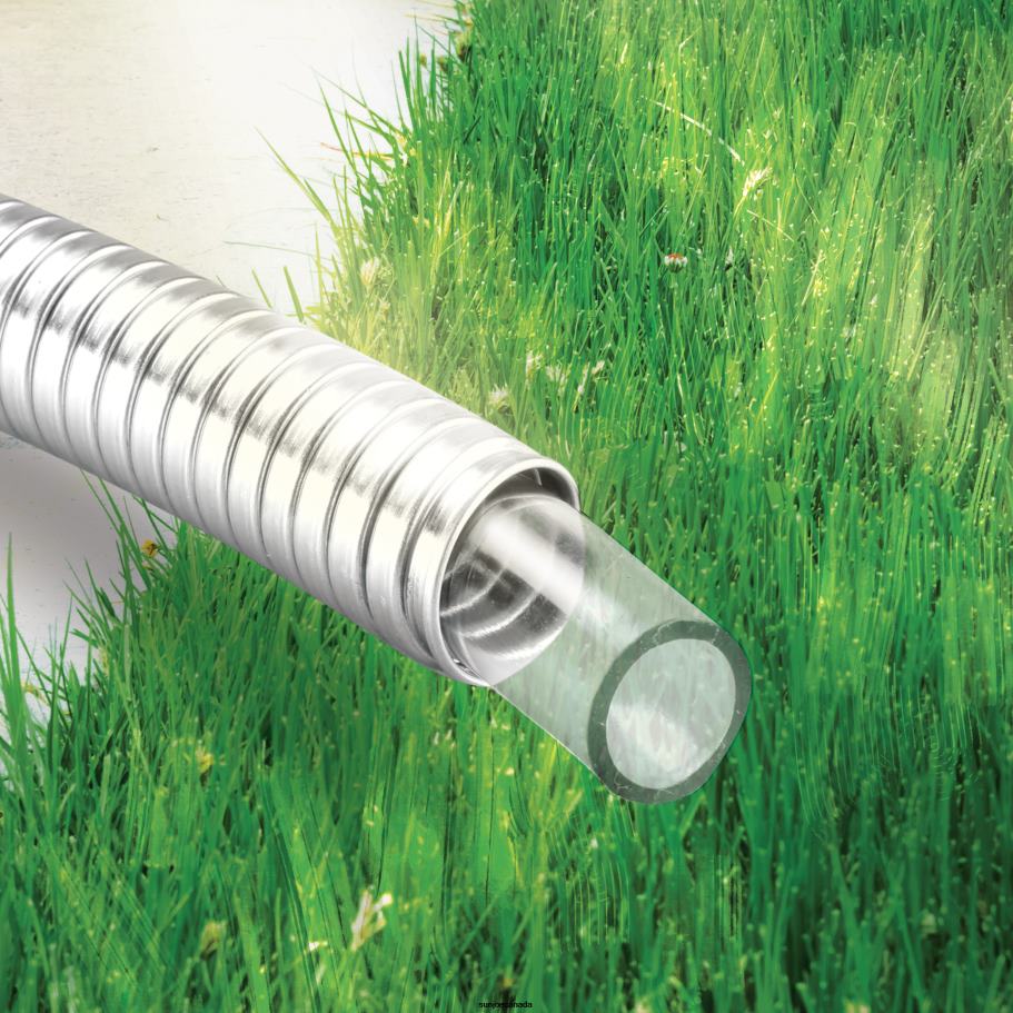 Tools | Sun Joe Aqua Joe AJSGH50-MAX Heavy-Duty Puncture Proof Kink-Free Garden Hose | 50-Foot | 1/2-Inch | w/ Brass Fitting & On/Off Valve | Spiral Constructed 304-Stainless Steel Metal X862F836