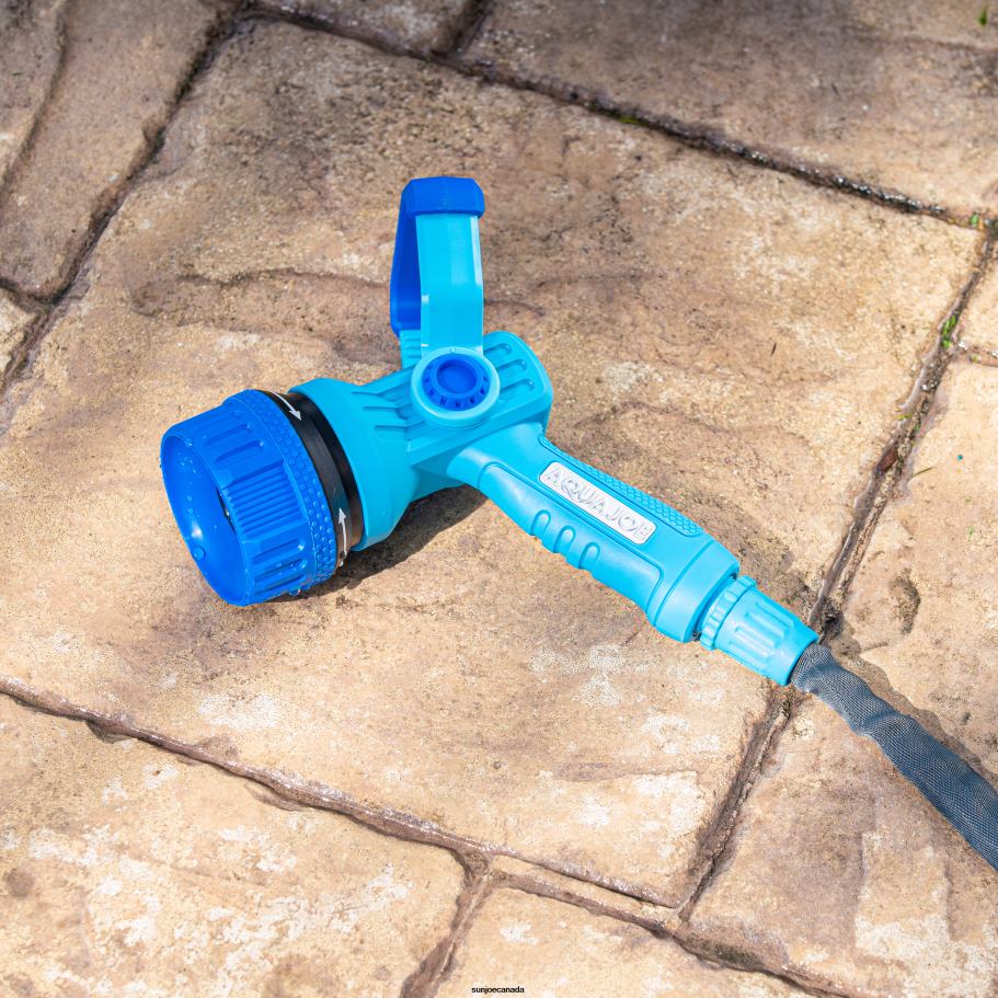 Tools | Sun Joe Aqua Joe AJ-FJMAX-BDL Fiberjacket Superlight Garden Hose Bundle | W/ Fireman's Nozzle + 50 Ft Hose X862F456