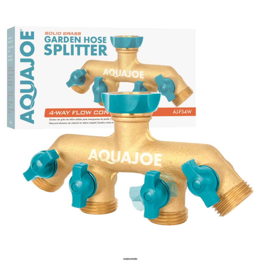 Tools | Sun Joe Aqua Joe AJ-FS4W Solid Brass 4-Connection Garden Hose Splitter X862F450