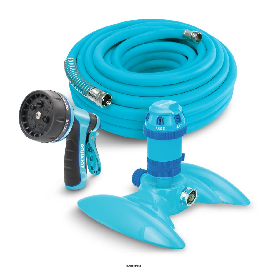 Tools | Sun Joe Aqua Joe Complete Aqua Joe Bundle | Turbo Drive Sprinkler + Heavy Duty Nozzle + Hybrid Polymer Hose X862F463