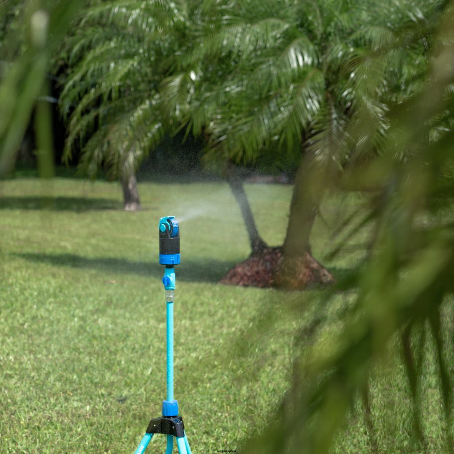 Tools | Sun Joe Aqua Joe Indestructible Watering Bundle | Includes Heavy Duty Stainless Steel Hose, Indestructible Multi-Function Nozzle, and Indestructible Tripod Sprinkler X862F459