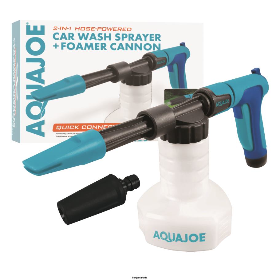 Tools | Sun Joe Aqua Joe Hose Powered Foamer Cannon Car Wash Kit | Includes Hose Powered Foam Cannon, 50-Foot PRO Hose, and Auto Foam Car Wash Soap X862F482