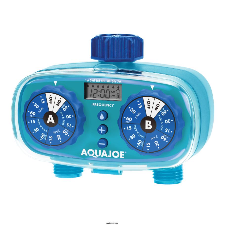 Tools | Sun Joe Aqua Joe AJ-ET2Z 2-Zone Electronic Water Timer | Customizable Programs | 2 Connections X862F237