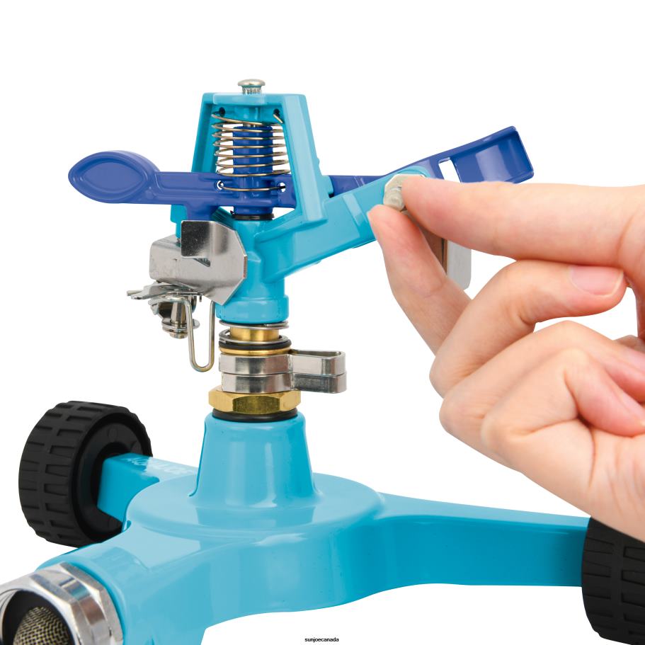 Tools | Sun Joe Aqua Joe AJ-IS6WB Indestructible Zinc Impulse 360 degrees Sprinkler | Customizable Coverage | Wheeled Base | 1390 sq ft Max Coverage X862F489