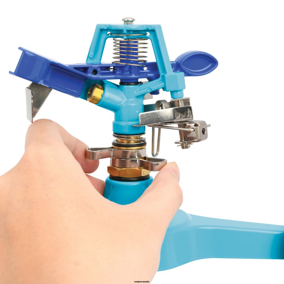 Tools | Sun Joe Aqua Joe AJ-IS6WB Indestructible Zinc Impulse 360 degrees Sprinkler | Customizable Coverage | Wheeled Base | 1390 sq ft Max Coverage X862F489