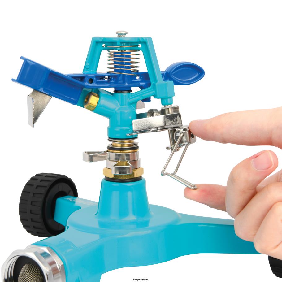 Tools | Sun Joe Aqua Joe AJ-IS6WB Indestructible Zinc Impulse 360 degrees Sprinkler | Customizable Coverage | Wheeled Base | 1390 sq ft Max Coverage X862F489