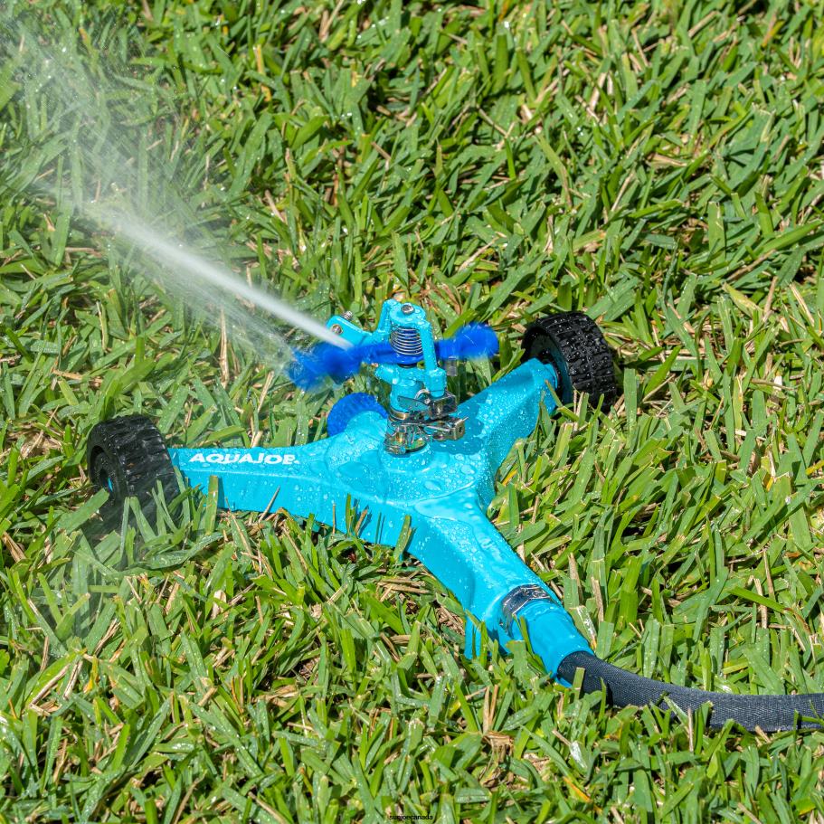Tools | Sun Joe Aqua Joe AJ-IS6WB Indestructible Zinc Impulse 360 degrees Sprinkler | Customizable Coverage | Wheeled Base | 1390 sq ft Max Coverage X862F489