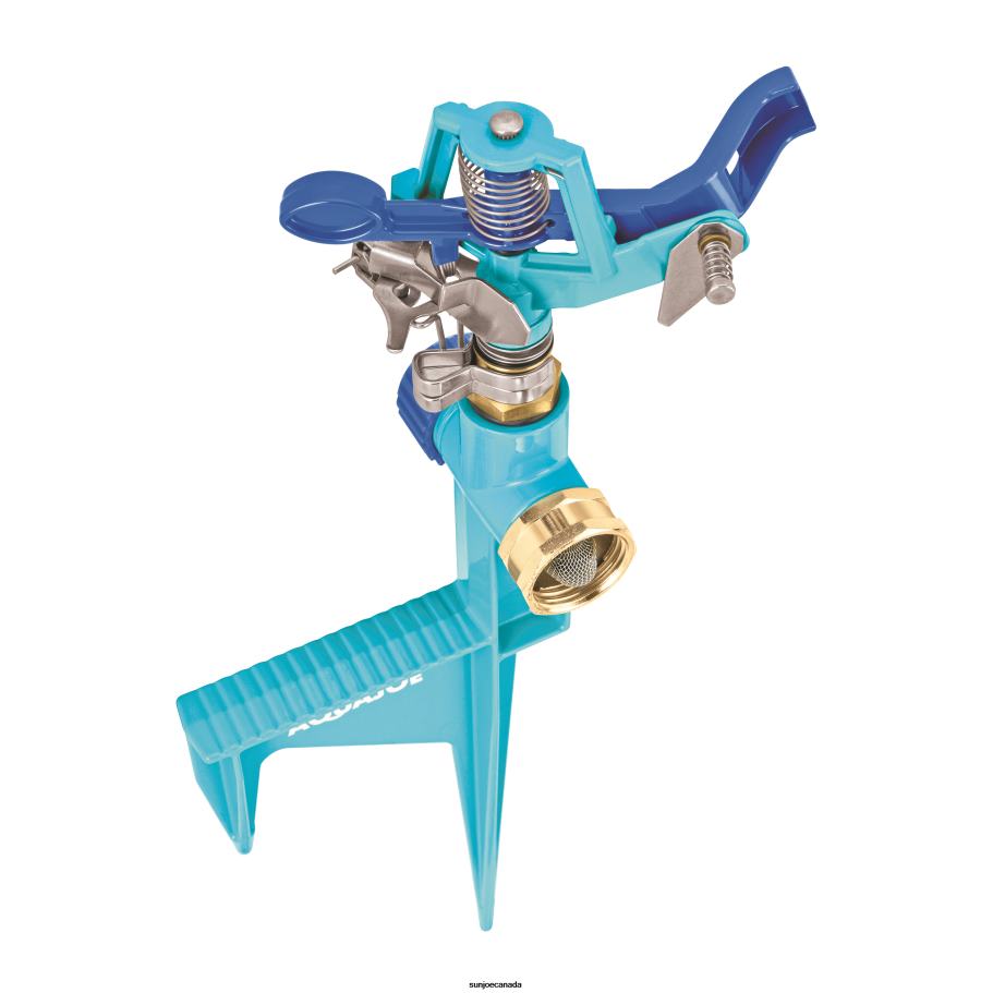 Tools | Sun Joe Aqua Joe AJ-ISH-2PK Indestructible Zinc Impulse 360 degrees Sprinkler W/ Step Spike | Customizable Coverage | 1,400 Sq. Ft. Max Coverage | 2 Pack X862F264