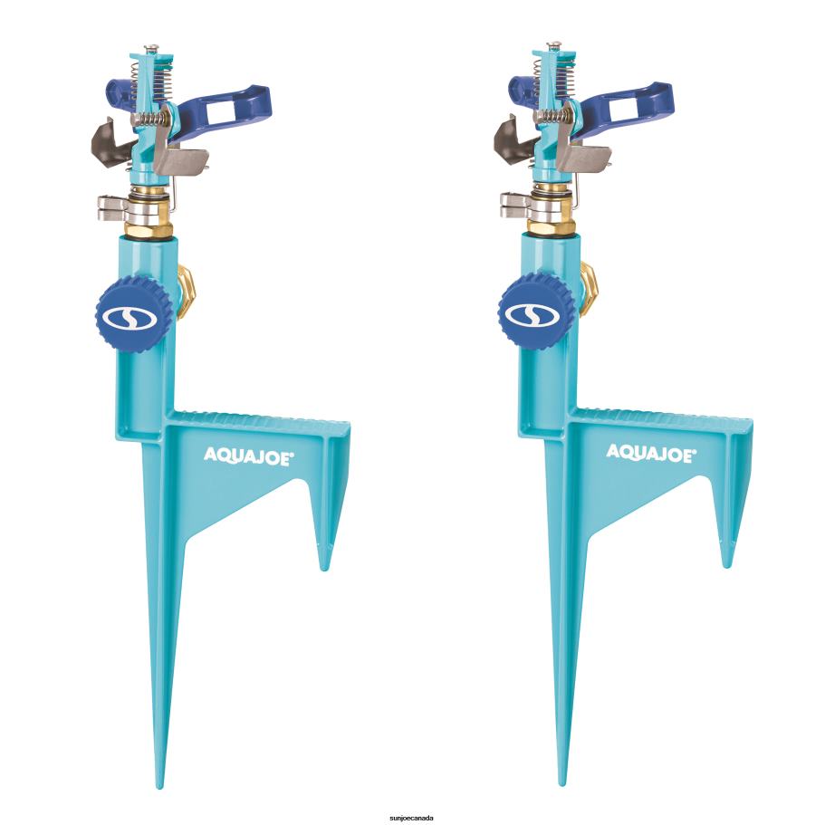 Tools | Sun Joe Aqua Joe AJ-ISH-2PK Indestructible Zinc Impulse 360 degrees Sprinkler W/ Step Spike | Customizable Coverage | 1,400 Sq. Ft. Max Coverage | 2 Pack X862F264