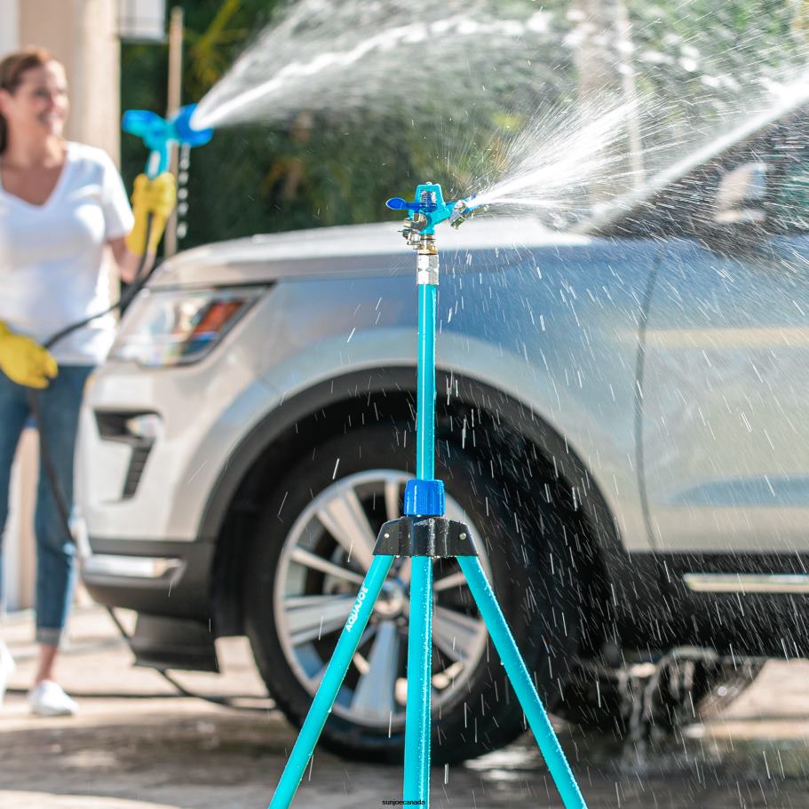 Tools | Sun Joe Aqua Joe AJ-IST72ZM Indestructible Zinc Impulse 360 degrees Telescoping Tripod Sprinkler | Customizable Coverage | Extends from 42-72-inches | 1390 sq ft Max Coverage X862F498