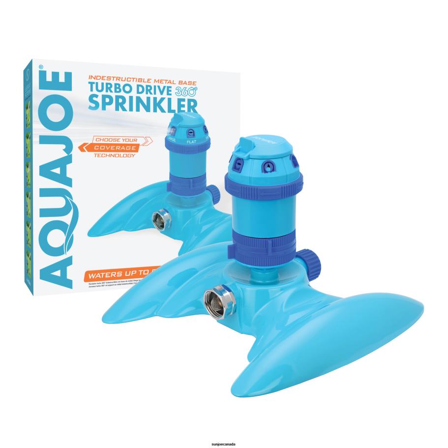 Tools | Sun Joe Aqua Joe AJ-MSSBM6 6-Pattern Turbo Drive 360 Degree Sprinkler | Customizable Coverage | 5,284 Sq. Ft. Max Coverage X862F856