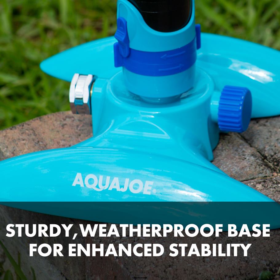Tools | Sun Joe Aqua Joe AJ-MSSBM Turbo Drive 360o Sprinkler | 4 Spray Patterns | Customizable Coverage | 3,740 Sq. Ft. Max Coverage X862F492
