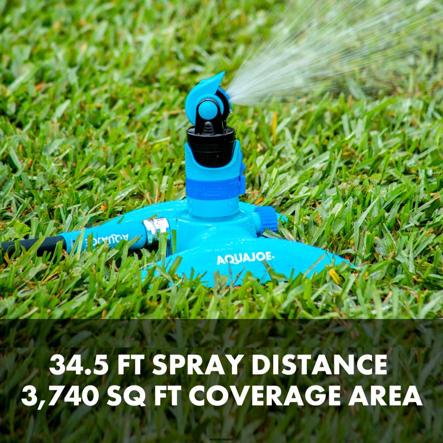 Tools | Sun Joe Aqua Joe AJ-MSSBM Turbo Drive 360o Sprinkler | 4 Spray Patterns | Customizable Coverage | 3,740 Sq. Ft. Max Coverage X862F492