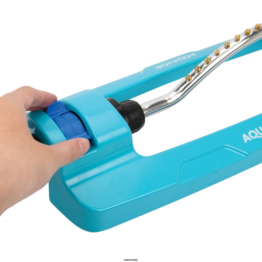 Tools | Sun Joe Aqua Joe AJ-OMS18-BRS Indestructible Metal Base Oscillating Sprinkler | Customizable Coverage | 4295 Sq. Ft. Max Coverage X862F853