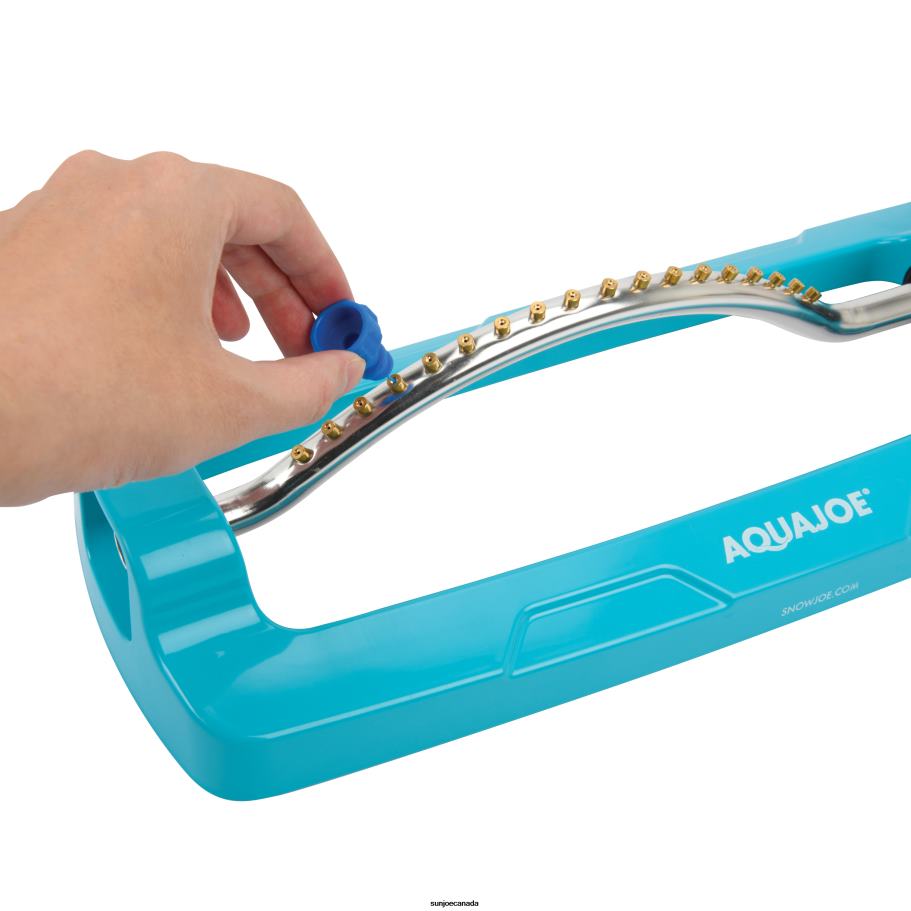 Tools | Sun Joe Aqua Joe AJ-OMS18-BRS Indestructible Metal Base Oscillating Sprinkler | Customizable Coverage | 4295 Sq. Ft. Max Coverage X862F853