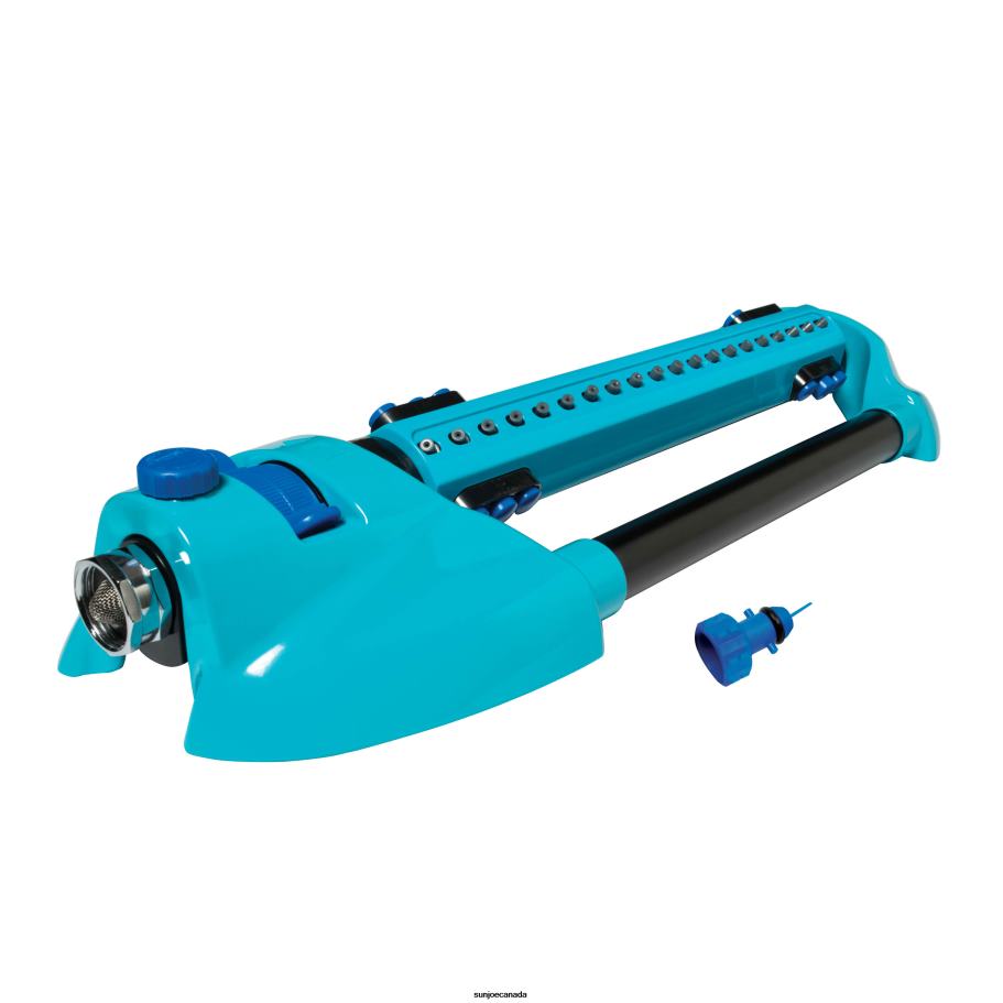 Tools | Sun Joe Aqua Joe AJ-OMS20-BRS Indestructible Metal Base Oscillating Sprinkler | Customizable Coverage | 4973 sq ft Max Coverage X862F490