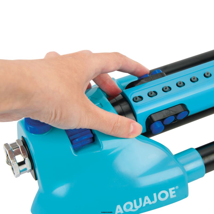 Tools | Sun Joe Aqua Joe AJ-OMS20-BRS Indestructible Metal Base Oscillating Sprinkler | Customizable Coverage | 4973 sq ft Max Coverage X862F490