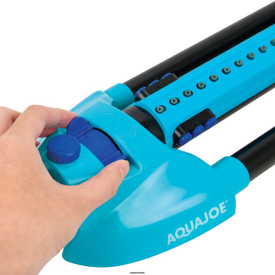 Tools | Sun Joe Aqua Joe AJ-OMS20-BRS Indestructible Metal Base Oscillating Sprinkler | Customizable Coverage | 4973 sq ft Max Coverage X862F490