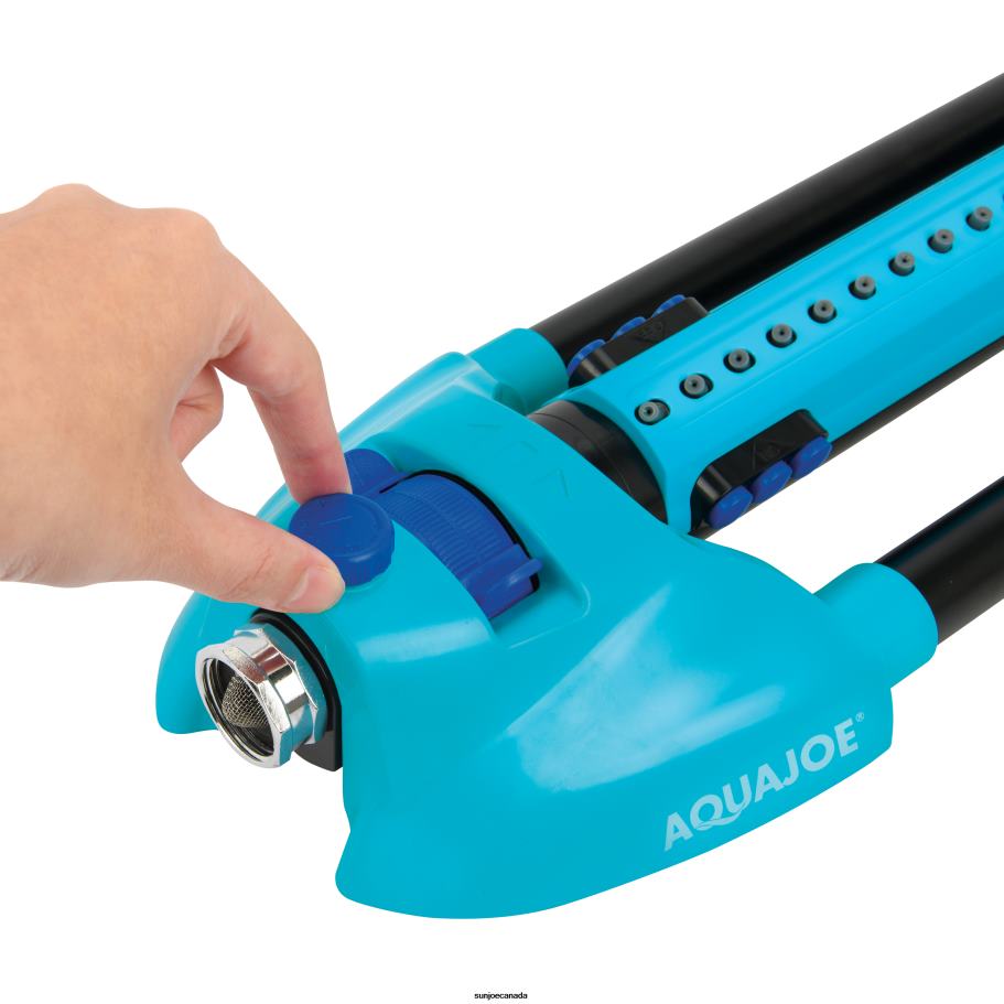 Tools | Sun Joe Aqua Joe AJ-OMS20-BRS Indestructible Metal Base Oscillating Sprinkler | Customizable Coverage | 4973 sq ft Max Coverage X862F490