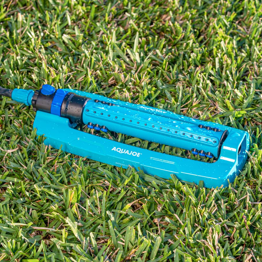 Tools | Sun Joe Aqua Joe AJ-OMS20-BRS Indestructible Metal Base Oscillating Sprinkler | Customizable Coverage | 4973 sq ft Max Coverage X862F490