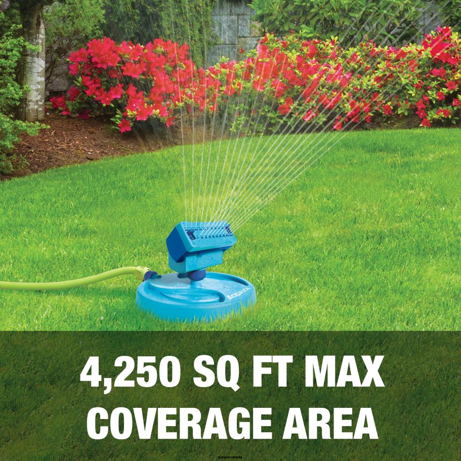 Tools | Sun Joe Aqua Joe AJ-OSPR20 Mini Gear-Driven Oscillating Sprinkler on Sled Base | Customizable Coverage | 4,250 Sq. Ft. Max Coverage X862F311