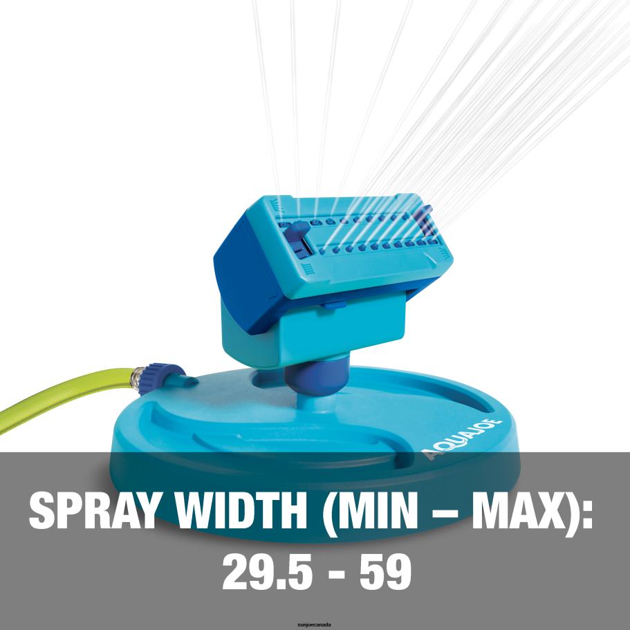 Tools | Sun Joe Aqua Joe AJ-OSPR20 Mini Gear-Driven Oscillating Sprinkler on Sled Base | Customizable Coverage | 4,250 Sq. Ft. Max Coverage X862F311