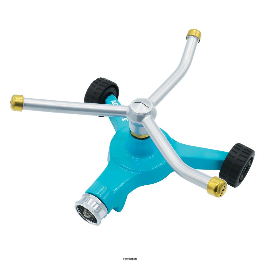 Tools | Sun Joe Aqua Joe AJ-TRSWB Indestructible 3-Arm Zinc Rotary 360 degrees Sprinkler | Wheeled Base | 1,390 Sq. Ft. Max Coverage X862F500