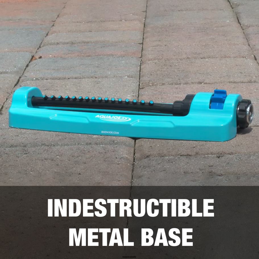 Tools | Sun Joe Aqua Joe SJI-OMS16 Indestructible Metal Base Oscillating Sprinkler | Adjustable Spray Patterns | 3,600 Sq. Ft. Max Coverage X862F857