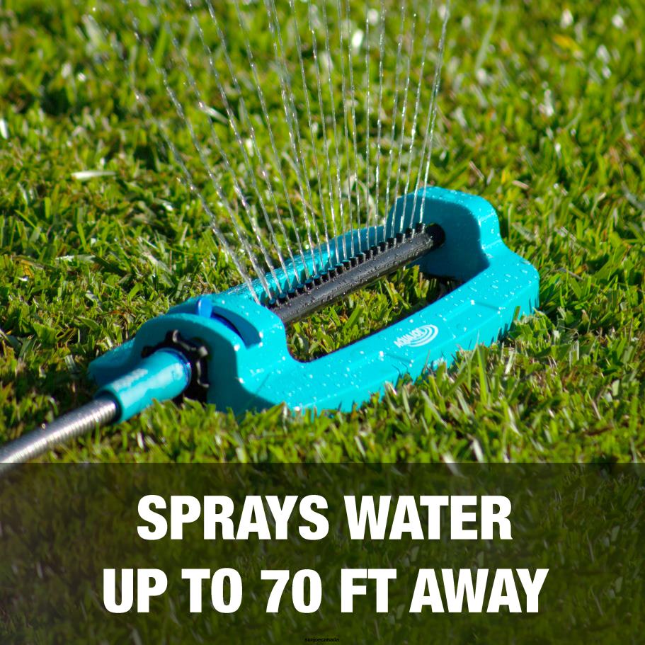 Tools | Sun Joe Aqua Joe SJI-OMS20 Indestructible Jumbo Metal Base Oscillating Sprinkler | 4,400 Sq. Ft. Max Coverage X862F493