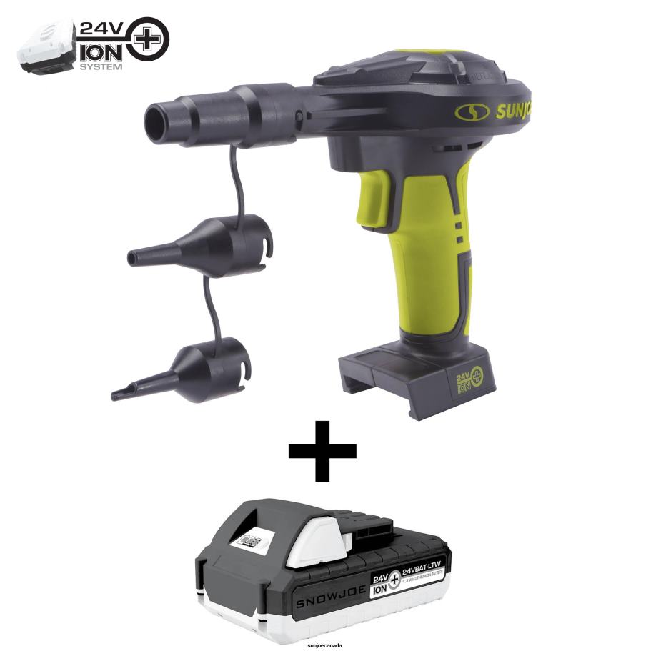 Tools | Sun Joe 24V-AJV-LTW 24-Volt* IONMAX High-Volume Inflator Kit | W/ 1.3-Ah Battery + Charger X862F668