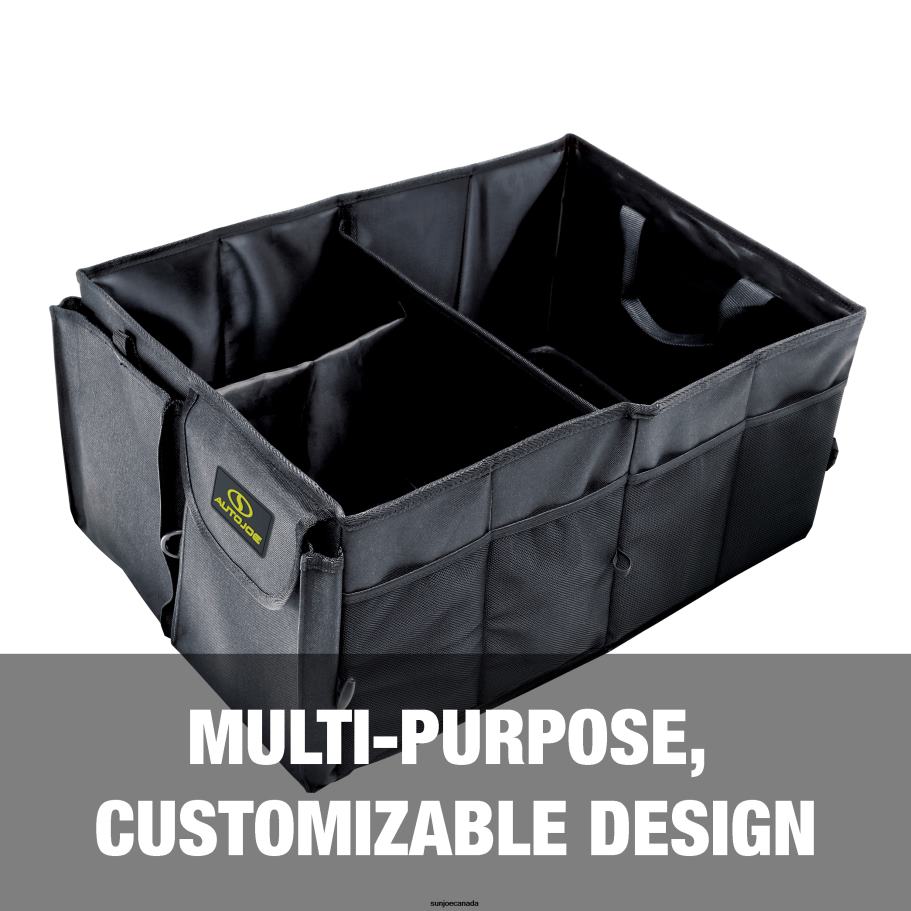 Tools | Sun Joe Auto Joe ATJ-CTSO-BLK Collapsible Auto Storage Organizer | w/ Anchor Straps and Toggle Fasteners for Hold Security | Adjustable Strap | Rip Resistant X862F20