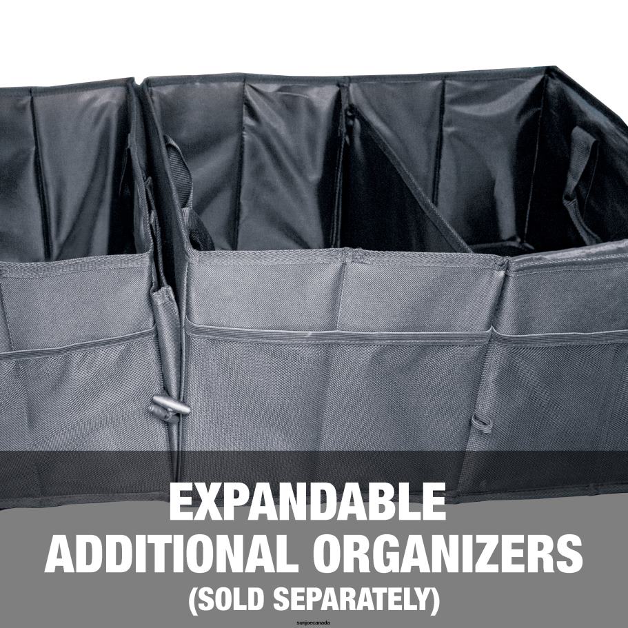 Tools | Sun Joe Auto Joe ATJ-CTSO-BLK Collapsible Auto Storage Organizer | w/ Anchor Straps and Toggle Fasteners for Hold Security | Adjustable Strap | Rip Resistant X862F20
