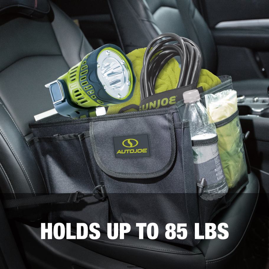 Tools | Sun Joe Auto Joe ATJ-CTSO-BLK Collapsible Auto Storage Organizer | w/ Anchor Straps and Toggle Fasteners for Hold Security | Adjustable Strap | Rip Resistant X862F20