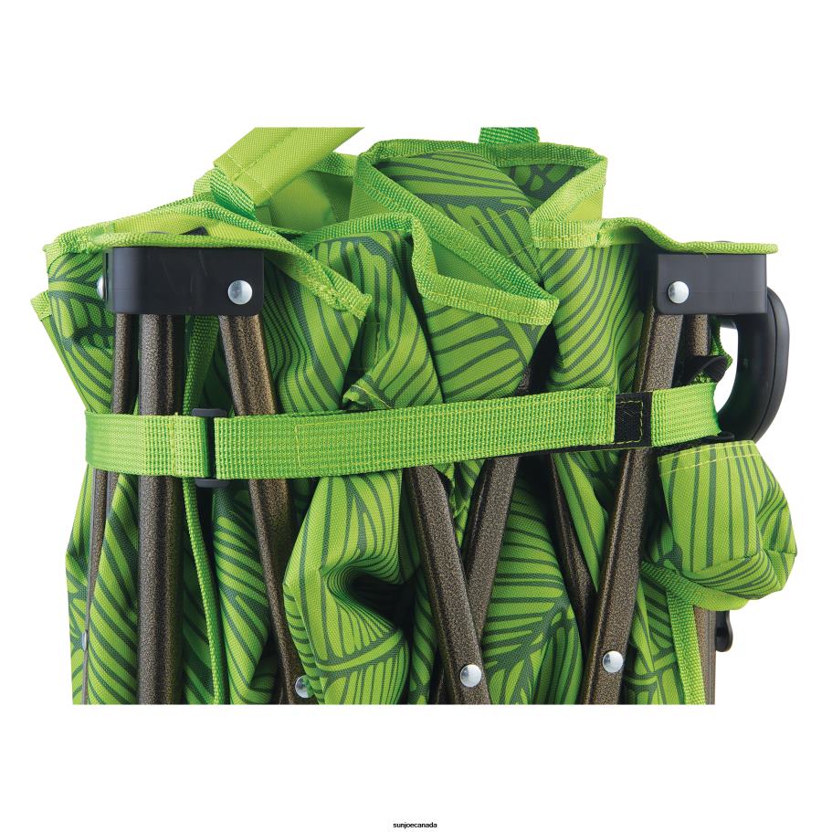 Tools | Sun Joe Bliss Hammocks BHW-100-GBL Collapsible Garden Cart/Beach Wagon w/ Storage Bag | 36-in. x 22-in. | Tool/Beverage Holders & Wheels | Waterproof | 175 Lb. Capacity (Green Banana Leaf) X86