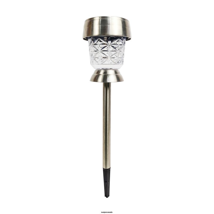 Tools | Sun Joe Bliss Outdoors BSL-319 Solar Powered LED Pathway Lights | 14-in. Tall | 6-Pack | Triangle Pattern Design | Waterproof IP44 X862F552