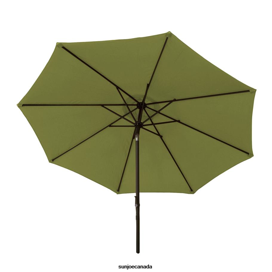 Tools | Sun Joe Bliss Outdoors UMB-201GR Patio Umbrella w/ Aluminum Pole & Push Button Tilt | 9-Foot Canopy | Color Fade & Water Resistant | 1.5-in. Pole Diameter (Green) X862F527