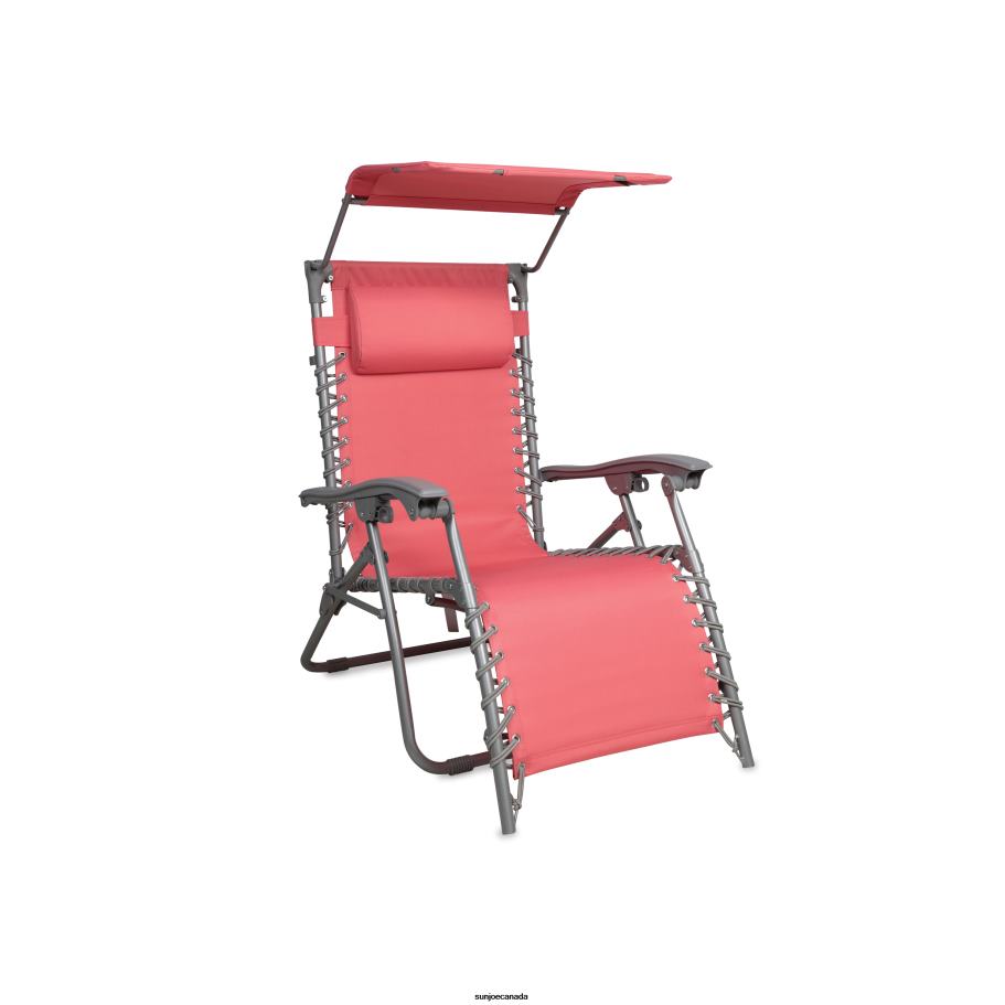 Tools | Sun Joe Bliss Hammocks GBC-026-CL Gravity Free Beach Chair w/ Pillow & Canopy | 26-in. Wide | Weather & Rust Resistant | 300 Lb. Capacity (Coral) X862F575
