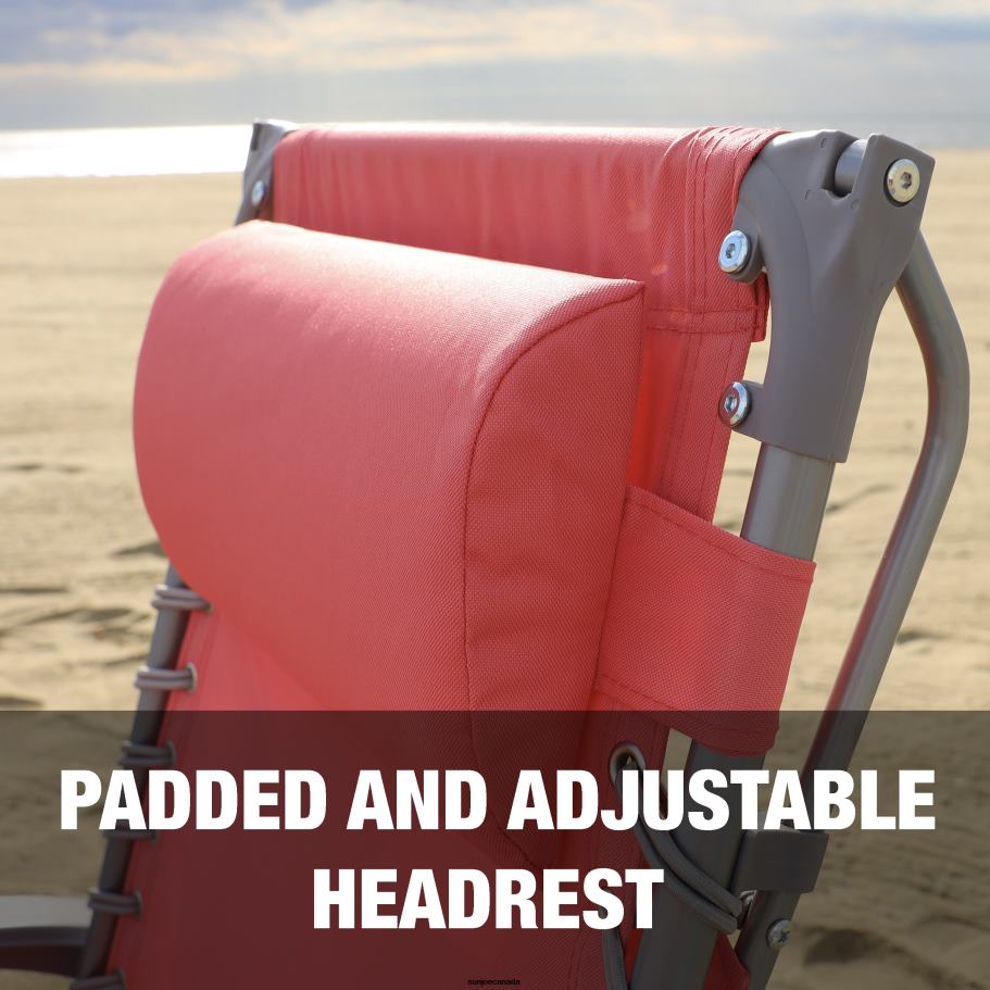 Tools | Sun Joe Bliss Hammocks GBC-026-CL Gravity Free Beach Chair w/ Pillow & Canopy | 26-in. Wide | Weather & Rust Resistant | 300 Lb. Capacity (Coral) X862F575