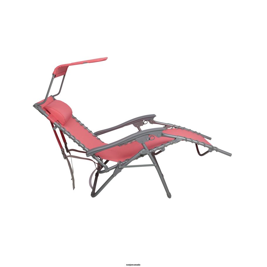 Tools | Sun Joe Bliss Hammocks GBC-026-CL Gravity Free Beach Chair w/ Pillow & Canopy | 26-in. Wide | Weather & Rust Resistant | 300 Lb. Capacity (Coral) X862F575