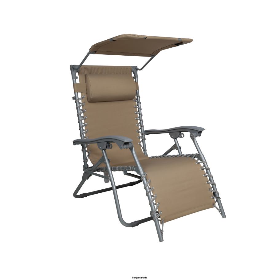 Tools | Sun Joe Bliss Hammocks GBC-026-TP Gravity Free Beach Chair w/ Pillow & Canopy | 26-in. Wide | Weather & Rust Resistant | 300 Lb. Capacity (Taupe) X862F893