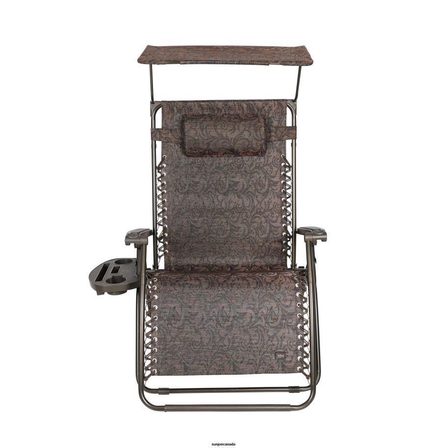 Tools | Sun Joe Bliss Hammocks GFC-435XWJ Gravity Free Chair w/ Canopy, Drink Tray, & Pillow | 33-in. Wide XXL | Weather & Rust Resistant | 360 Lb. Capacity X862F889
