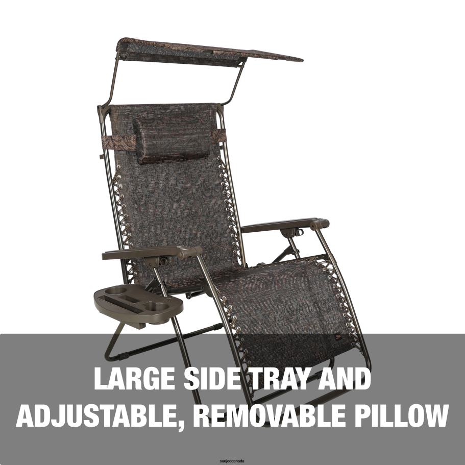 Tools | Sun Joe Bliss Hammocks GFC-435XWJ Gravity Free Chair w/ Canopy, Drink Tray, & Pillow | 33-in. Wide XXL | Weather & Rust Resistant | 360 Lb. Capacity X862F889