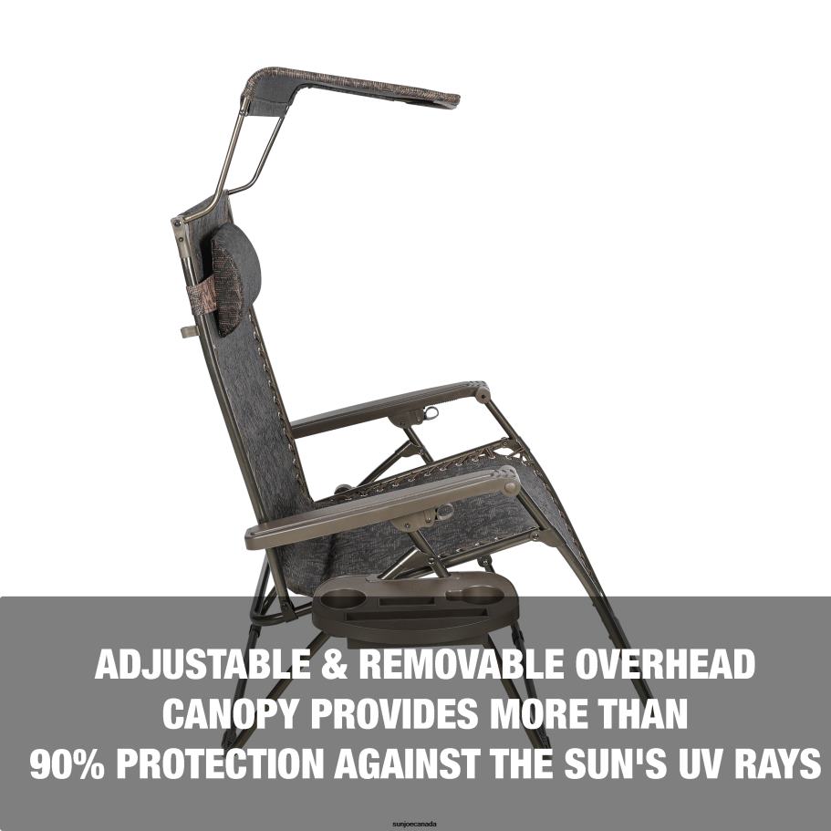 Tools | Sun Joe Bliss Hammocks GFC-435XWJ Gravity Free Chair w/ Canopy, Drink Tray, & Pillow | 33-in. Wide XXL | Weather & Rust Resistant | 360 Lb. Capacity X862F889