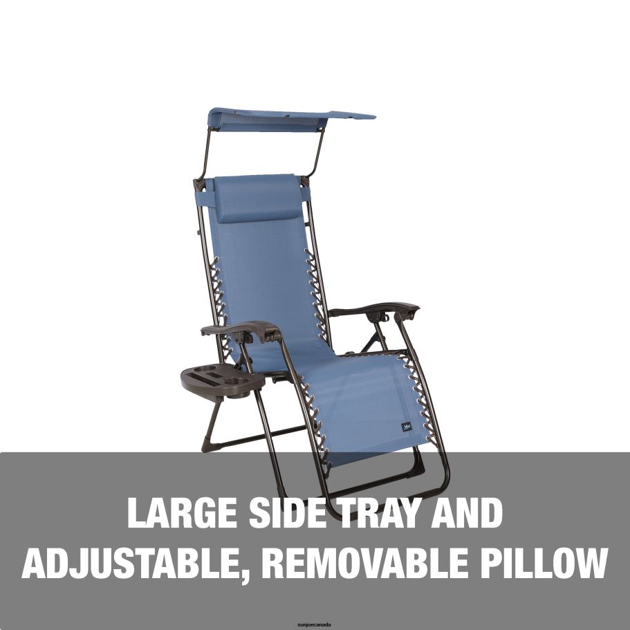 Tools | Sun Joe Bliss Hammocks GFC-436DB Gravity Free Chair w/ Canopy, Pillow, & Drink Tray | 26-in. Wide | Weather & Rust Resistant | 300 Lb. Capacity X862F581