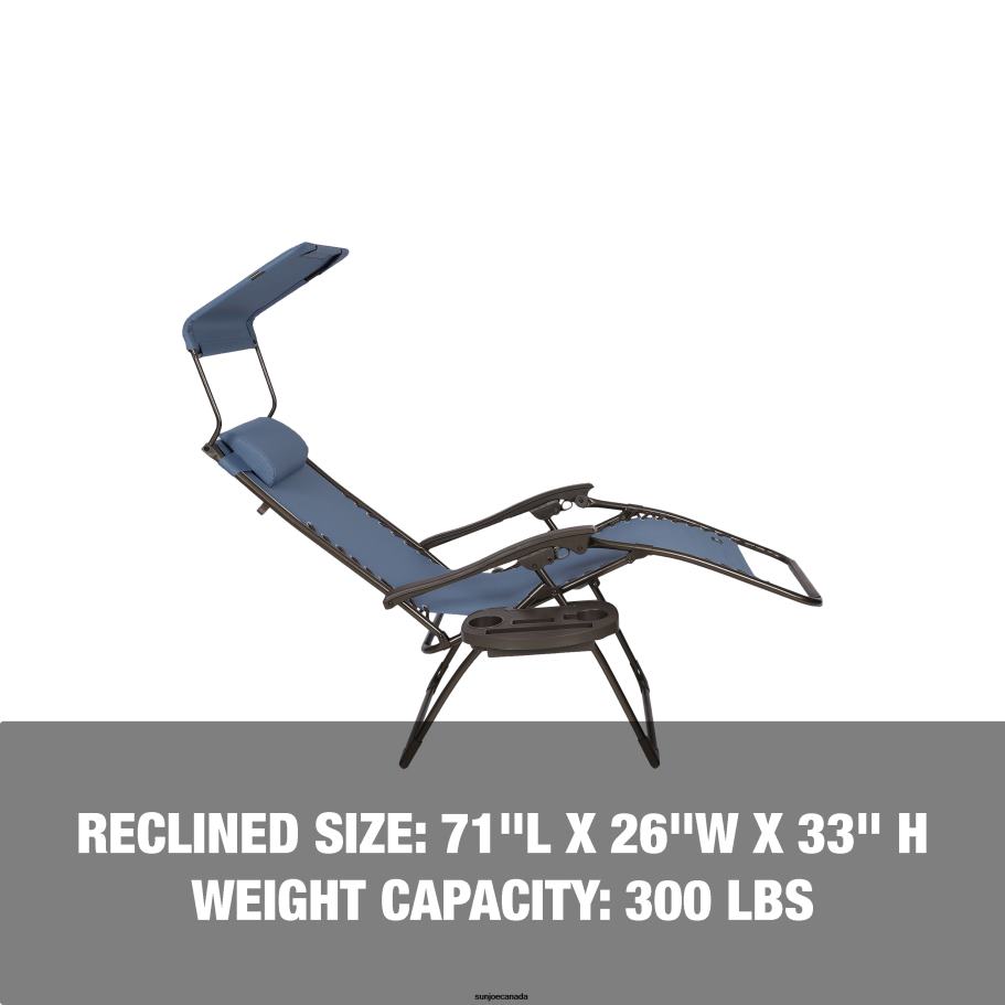 Tools | Sun Joe Bliss Hammocks GFC-436DB Gravity Free Chair w/ Canopy, Pillow, & Drink Tray | 26-in. Wide | Weather & Rust Resistant | 300 Lb. Capacity X862F581