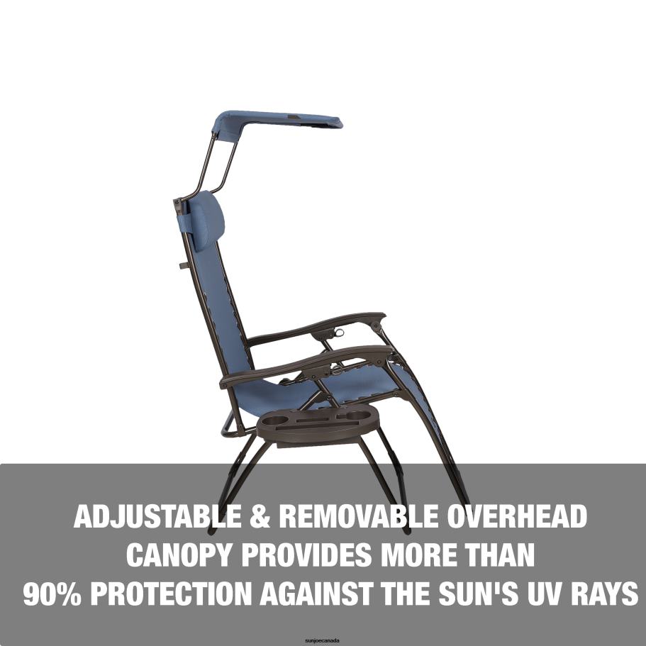 Tools | Sun Joe Bliss Hammocks GFC-436DB Gravity Free Chair w/ Canopy, Pillow, & Drink Tray | 26-in. Wide | Weather & Rust Resistant | 300 Lb. Capacity X862F581