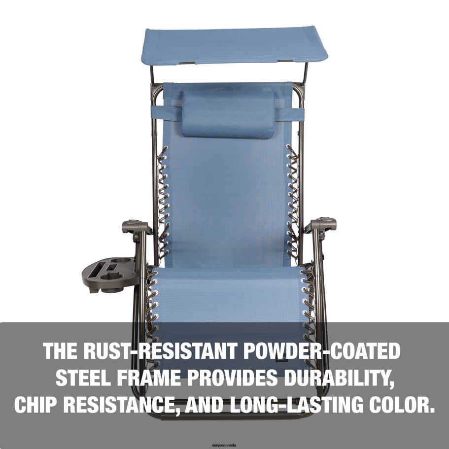 Tools | Sun Joe Bliss Hammocks GFC-436WDB Gravity Free Chair w/ Canopy , Drink Tray, & Pillow | 30-in. Wide XL | Weather & Rust Resistant | 360 Lb. Capacity X862F901